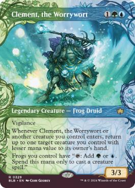 [329]【EN】【FOIL】■ショーケース■心配潮、クレメント/Clement, the Worrywort【BLB】[R][多色]