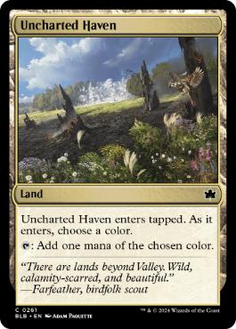 [261]【EN】未知なる安息地/Uncharted Haven【BLB】[C][土地]