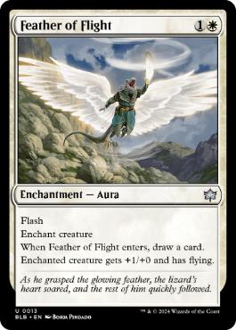 [013]【EN】【FOIL】飛行の羽/Feather of Flight【BLB】[U][白]