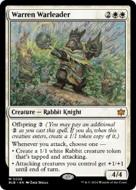 [038]【EN】【FOIL】巣穴の戦導者/Warren Warleader【BLB】[M][白]