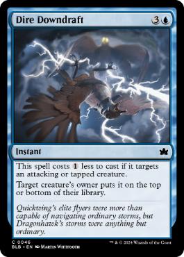 [046]【EN】【FOIL】不吉な下降気流/Dire Downdraft【BLB】[C][青]