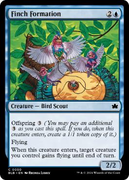 [050]【EN】【FOIL】スズメの陣形/Finch Formation【BLB】[C][青]