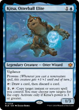 [054]【EN】【FOIL】カワウソボールの精鋭、キッツァ/Kitsa, Otterball Elite【BLB】[M][青]