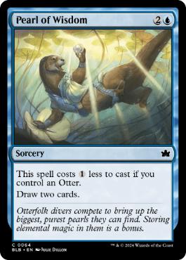 [064]【EN】【FOIL】知識の真珠/Pearl of Wisdom【BLB】[C][青]