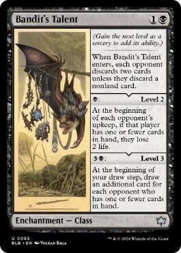 [083]【EN】【FOIL】山賊の才能/Bandit's Talent【BLB】[U][黒]