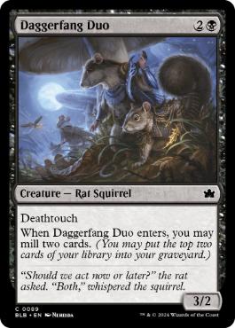 [089]【EN】【FOIL】短剣牙の二人組/Daggerfang Duo【BLB】[C][黒]