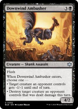 [092]【EN】【FOIL】風下の伏兵/Downwind Ambusher【BLB】[U][黒]