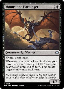 [101]【EN】【FOIL】月の石の先触れ/Moonstone Harbinger【BLB】[U][黒]
