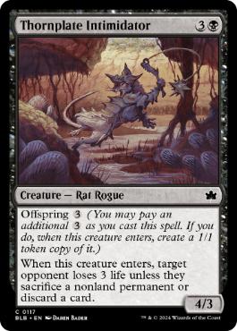 [117]【EN】【FOIL】茨鎧の威嚇者/Thornplate Intimidator【BLB】[C][黒]
