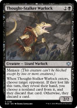 [118]【EN】【FOIL】思考忍びの邪術師/Thought-Stalker Warlock【BLB】[U][黒]
