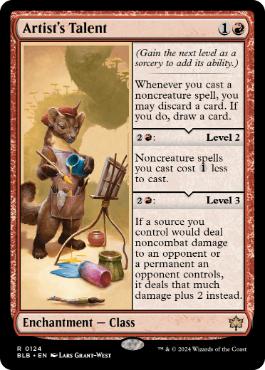 [124]【EN】【FOIL】美術家の才能/Artist's Talent【BLB】[R][赤]