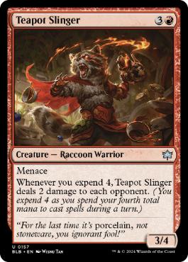 [157]【EN】【FOIL】ティーポット投げ/Teapot Slinger【BLB】[U][赤]