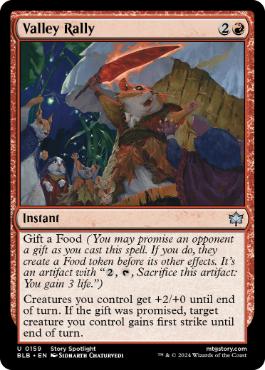 [159]【EN】【FOIL】渓間の結集/Valley Rally【BLB】[U][赤]