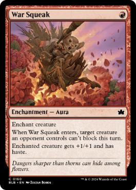 [160]【EN】【FOIL】戦の囀り/War Squeak【BLB】[C][赤]