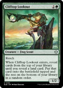 [168]【EN】【FOIL】断崖の見張り/Clifftop Lookout【BLB】[U][緑]