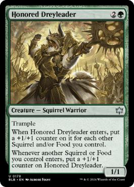 [178]【EN】【FOIL】名誉あるリス隊長/Honored Dreyleader【BLB】[U][緑]