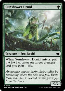 [195]【EN】【FOIL】天気雨のドルイド/Sunshower Druid【BLB】[C][緑]