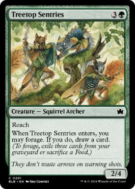 [201]【EN】【FOIL】樹上の哨兵/Treetop Sentries【BLB】[C][緑]