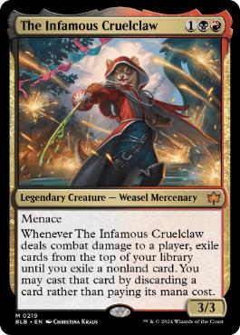 [219]【EN】【FOIL】悪名高い残虐爪/The Infamous Cruelclaw【BLB】[M][多色]