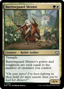[206]【EN】【FOIL】穴ぐら守りの導師/Burrowguard Mentor【BLB】[U][多色]