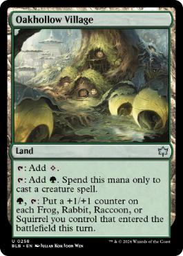 [258]【EN】【FOIL】樫穴村/Oakhollow Village【BLB】[U][土地]