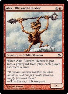 [091]【EN】悪忌の吹雪集め/Akki Blizzard-Herder【BOK】[C][赤]