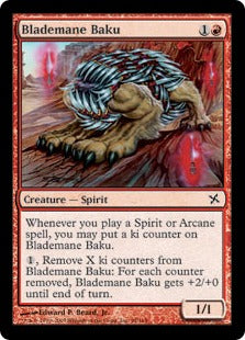 [095]【EN】【FOIL】刃鬣の獏/Blademane Baku【BOK】[C][赤]