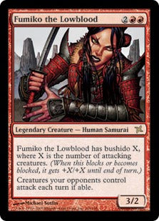 [104]【EN】【FOIL】卑血の芙巳子/Fumiko the Lowblood【BOK】[R][赤]