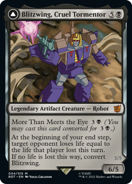 [004]【EN】【FOIL】卑劣な拷問者、ブリッツウィング/Blitzwing, Cruel Tormentor【BOT】[M][黒]