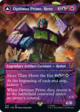 [027]【EN】【FOIL】■シャッタード・グラス■英雄、オプティマスプライム/Optimus Prime, Hero【BOT】[M][多色]