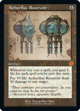 [065]【EN】【FOIL】■設計図■霊気貯蔵器/Aetherflux Reservoir【BRR】[M][茶]