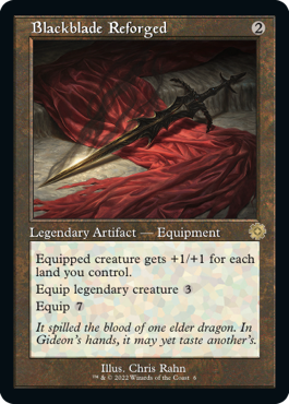[006]【EN】【FOIL】■旧枠■再鍛の黒き剣/Blackblade Reforged【BRR】[R][茶]