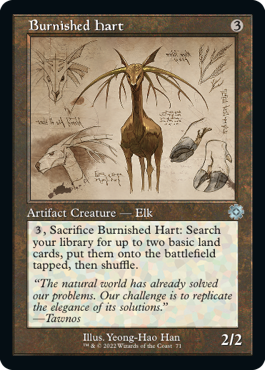[071]【EN】【FOIL】■設計図■つややかな雄鹿/Burnished Hart【BRR】[U][茶]