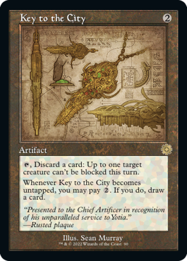 [090]【EN】【FOIL】■設計図■街の鍵/Key to the City【BRR】[R][茶]