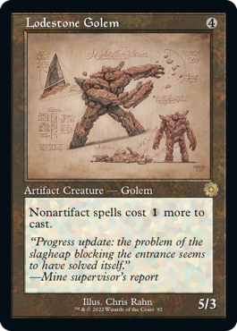 [092]【EN】【FOIL】■設計図■磁石のゴーレム/Lodestone Golem【BRR】[R][茶]