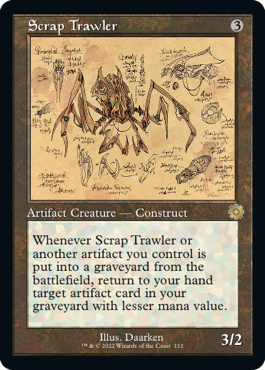 [112]【EN】【FOIL】■設計図■屑鉄さらい/Scrap Trawler【BRR】[R][茶]