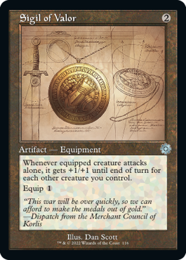 [116]【EN】【FOIL】■設計図■武勇の印章/Sigil of Valor【BRR】[U][茶]