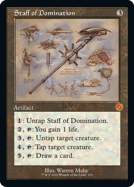 [119]【EN】【FOIL】■設計図■威圧の杖/Staff of Domination【BRR】[M][茶]