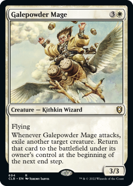 [694]【EN】突風粉の魔道士/Galepowder Mage【CLB】[R][白]