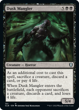 [751]【EN】薄暮の刻み獣/Dusk Mangler【CLB】[U][黒]