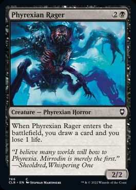 [766]【EN】ファイレクシアの憤怒鬼/Phyrexian Rager【CLB】[C][黒]