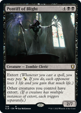 [768]【EN】荒廃の司教/Pontiff of Blight【CLB】[R][黒]