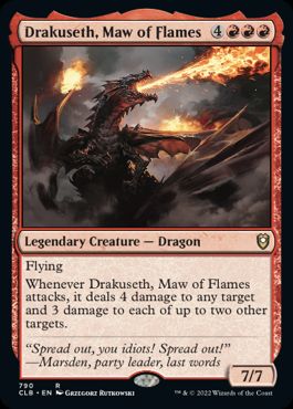 [790]【EN】炎の大口、ドラクセス/Drakuseth, Maw of Flames【CLB】[R][赤]