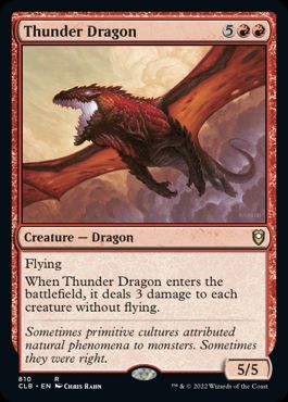 [810]【EN】雷のドラゴン/Thunder Dragon【CLB】[R][赤]