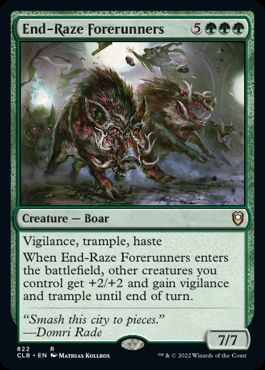 [822]【EN】終末の祟りの先陣/End-Raze Forerunners【CLB】[R][緑]
