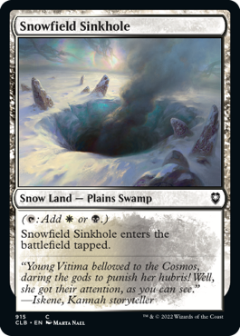 [915]【EN】雪原の陥没孔/Snowfield Sinkhole【CLB】[C][土地]