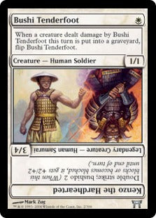 [002]【EN】【FOIL】新参の武士/Bushi Tenderfoot【CHK】[U][白]