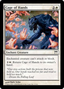 [003]【EN】【FOIL】手の檻/Cage of Hands【CHK】[C][白]