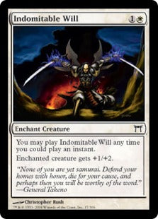 [017]【EN】【FOIL】不退転の意志/Indomitable Will【CHK】[C][白]