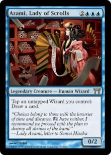 [052]【EN】【FOIL】巻物の君、あざみ/Azami, Lady of Scrolls【CHK】[R][青]